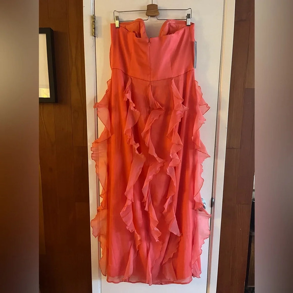 Anthropologie Hutch Strapless Tiered Tulle Maxi Dress - Picture 3 of 9